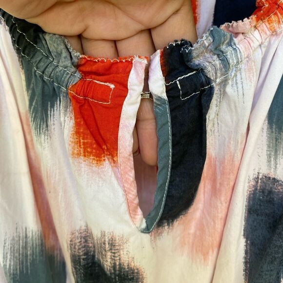 EUC SIMPLY VERA WANG Round Neck, Cinched Waist, Bow-Orange, B & W Sundress MED - Picture 6 of 14